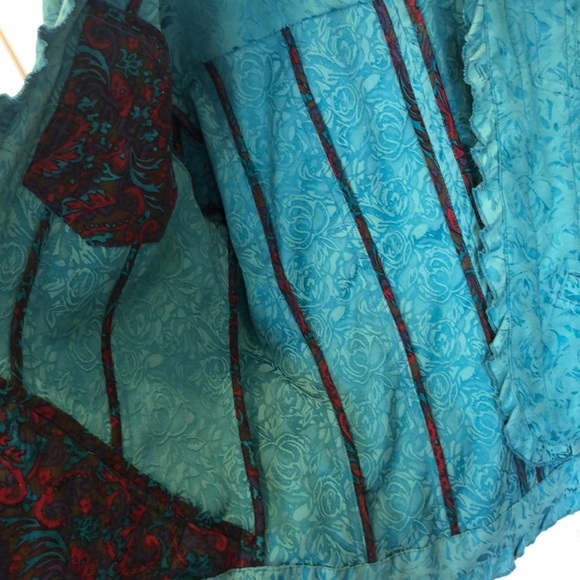 Coldwater Creek Blue Ruffle Jacket - Picture 5 of 7